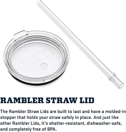 Miniatura 205 de YETI Rambler - Vaso de viaje con asa y tapa con popote, 35 onzas, vaso de agua de viaje, con asa, acero inoxidable, color blanco