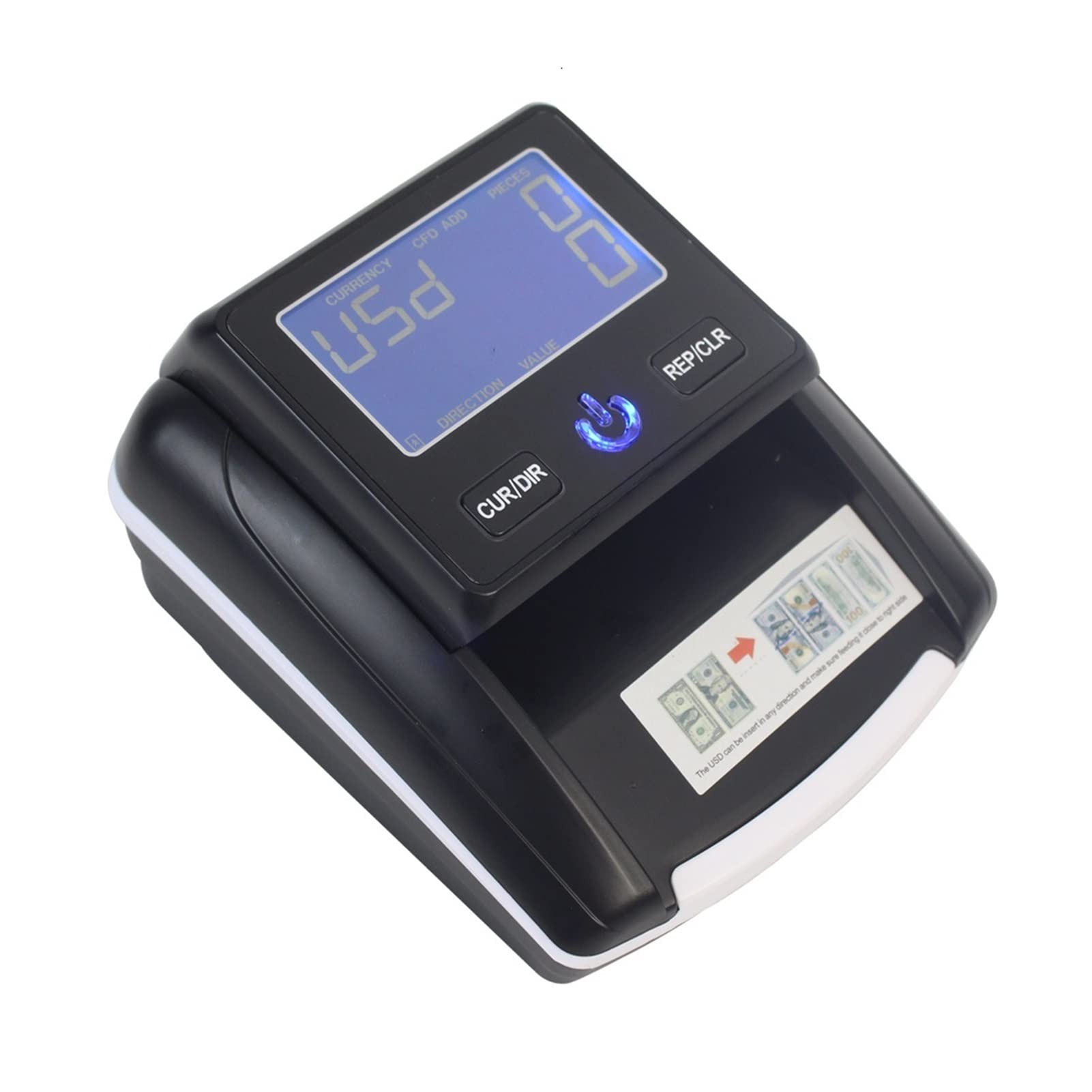 Money Counter Machine Handy Money Detector with Rechargeable Battery for Banknotes Detecting(LED with Battery)