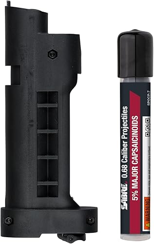 Vista 9 de Lanzador de proyectiles de pimienta Sabre para defensa del hogar, tamaño grande con (7) proyectiles de calibre 0.68 - 40% más poder de detención