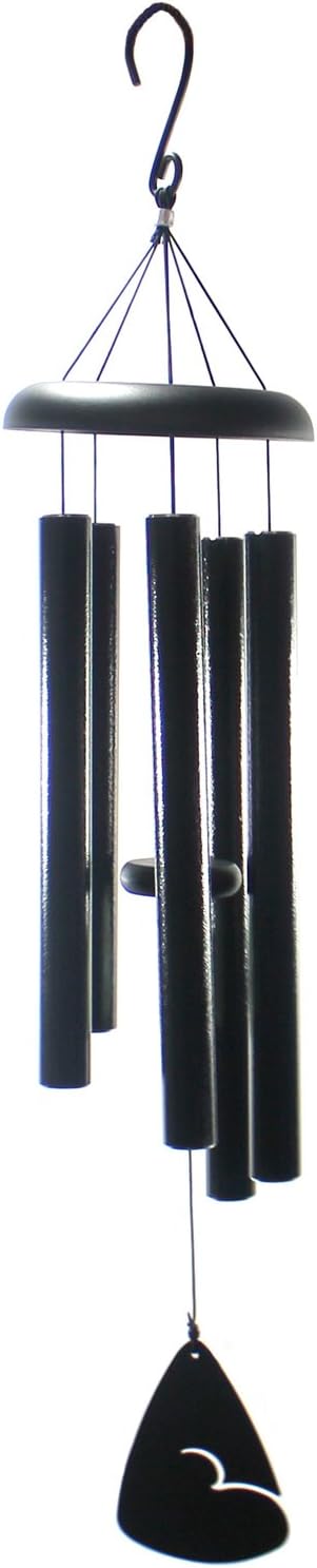 Signature Series Black Fleck Wind Chime Outdoor Garden Windchimes 36 Inch New