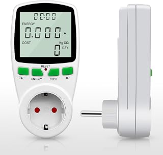 Stromzähler Für Balkonkraftwerk, Stromzähler Für Steckdose, Energiekostenmessgerät, Strommessgerät Für Balkonkraftwerk, Strommessgerät Steckdose, Stromverbrauchsmesser Mit 11 Überwachungsmodi 3680w