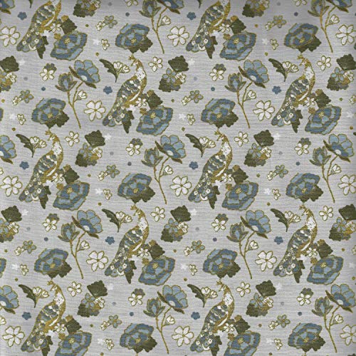 Diseño floral oriental – (verde oriental) 100 % algodón, diseño británico, tela artesanal para patchwork y acolchado, bonitos colores y estampados a juego - (precio por cuarto de metro)