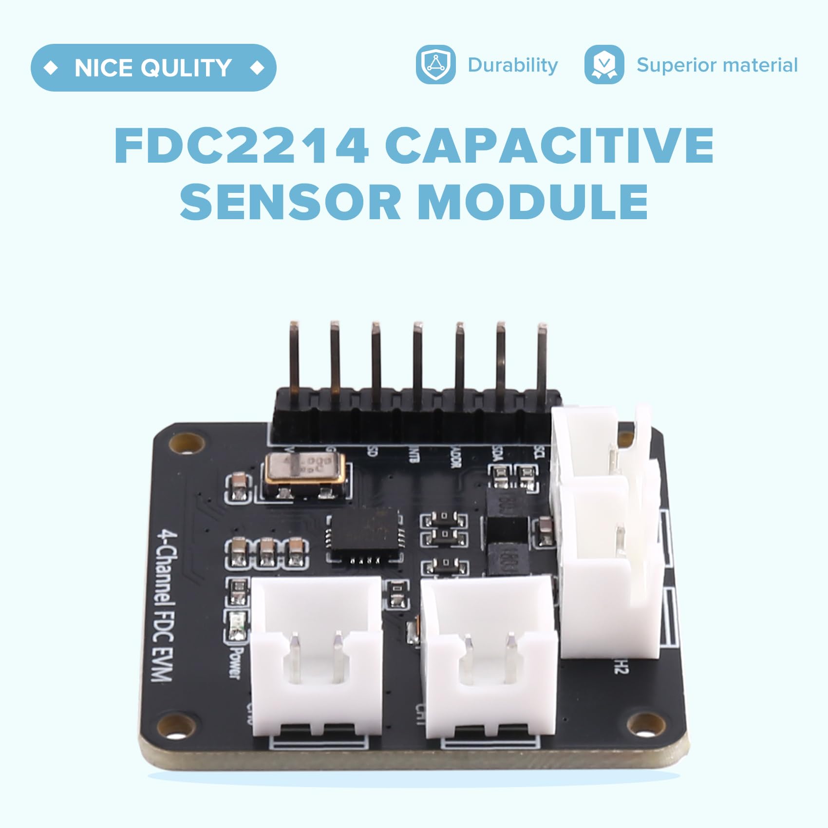 FDC2214 Kapazitives Sensormodul 1 Stück Gestenerkennung Papierzählen Flüssigkeitsstandmessung für Elektronik