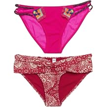 2 ADET 1 PAKET Pembe -K rm z  Bikini Alt
