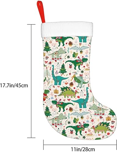 Miniatura 4 de Lindas medias de Navidad con diseño de dinosaurio para colgar en la chimenea, para decoración familiar, árbol de Navidad, fiesta, vacaciones, regalo