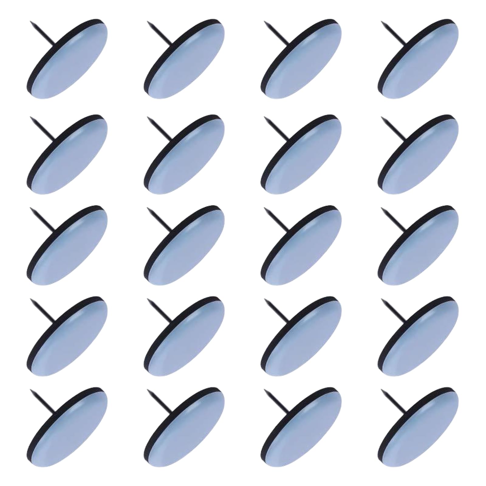 Zwwaazhf 25Mm 20Pcs Strong Nails Design Not Slip Furniture Pad Heavy Duty Nails Fixedsliders For Noise Without Furnitures Movement Type Not Slip Furniture Pad