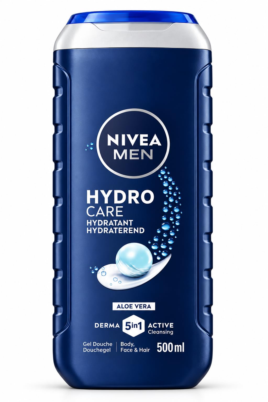 NIVEA Men Protect & Care Shower Gel (500ml), Moisturising Body Wash with Aloe Vera, All-in-1 Shower Gel for Men, Energising NIVEA Men Shower Gel