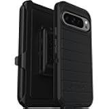 Google Pixel 9 Pro XL (Only) - Defender Series Case - Black - Rugged & Durable - with Port Protection - Includes Holster Clip Kickstand - Microbial Defense Protection - Non-Retail Packaging