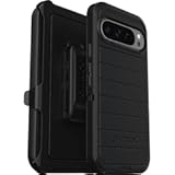 Google Pixel 9 Pro XL &lpar;Only&rpar; - Defender Series Case - Black - Rugged & Durable - with Port Protection - Includes Holster Clip Kickstand - Microbial Defense Protection - Non-Retail Packaging