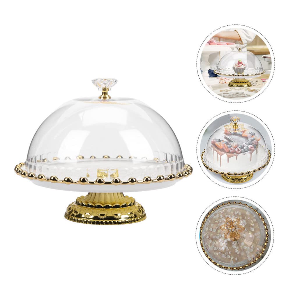 Alzata per torte con coperchio a cupola piatto da portata piatto per torta con coperchio in vetro macaron dessert espositore per feste di nozze casa/225 (colore: colori assortiti, dimensioni: 28,5 x