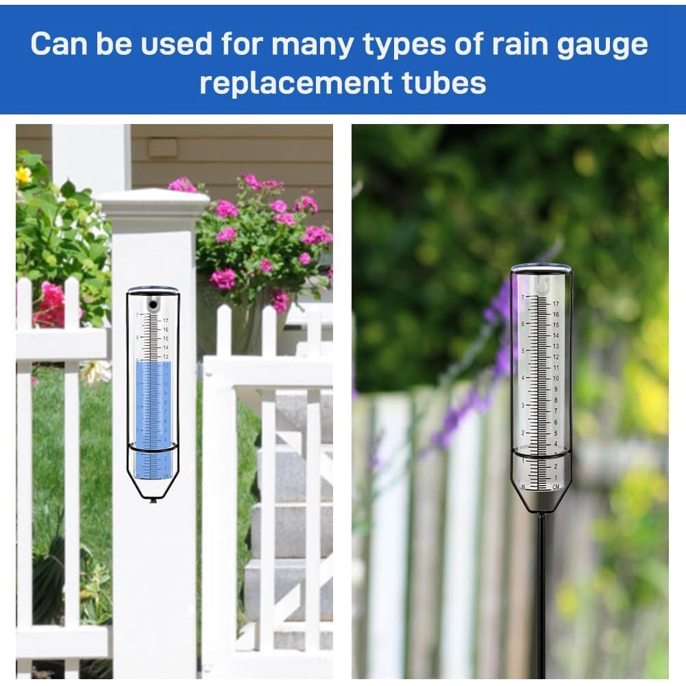 TBWHL 7 inch capaciteit regenmeter glas vervangende buis voor tuin tuin buiten huis (2 stuks