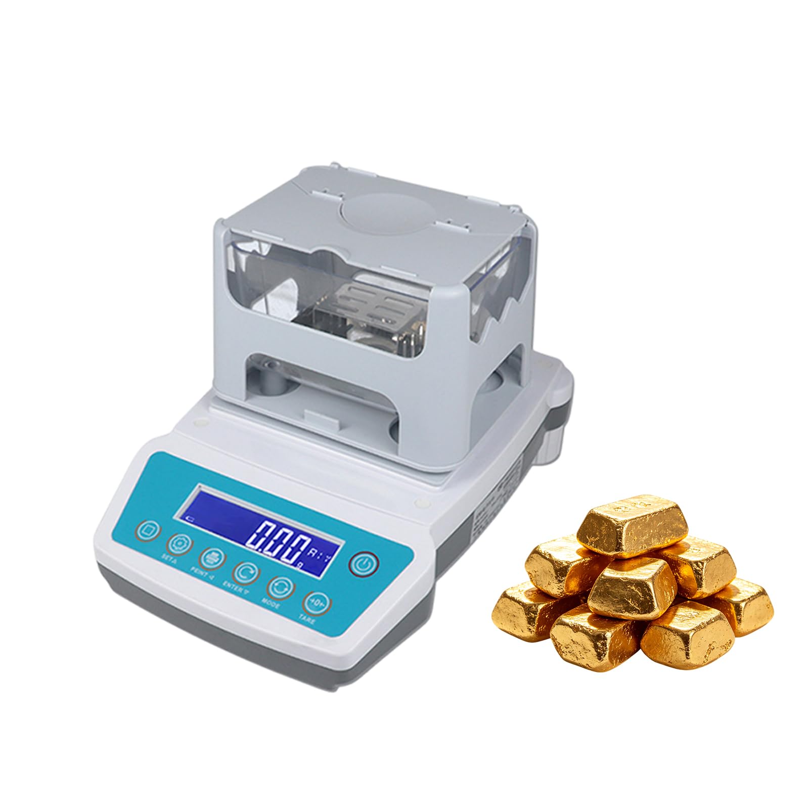 Qlbnxks High Precision Solid/Liquid Density Meter Accuracy 0.005g for Laboratory(Size:A-Solid)