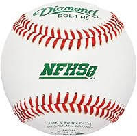 Diamond DOL-1 HS NFHS/NOCSAE High School Baseballs - 1 Dozen White Official League Game Balls