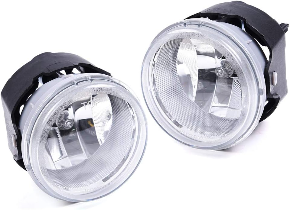 PIT66 Fog Lights Compatible with Dodge Grand Caravan 2011-2017 Clear Lens Driver Left and Passenger Right Side Replacement 5182022AA, CH2592146