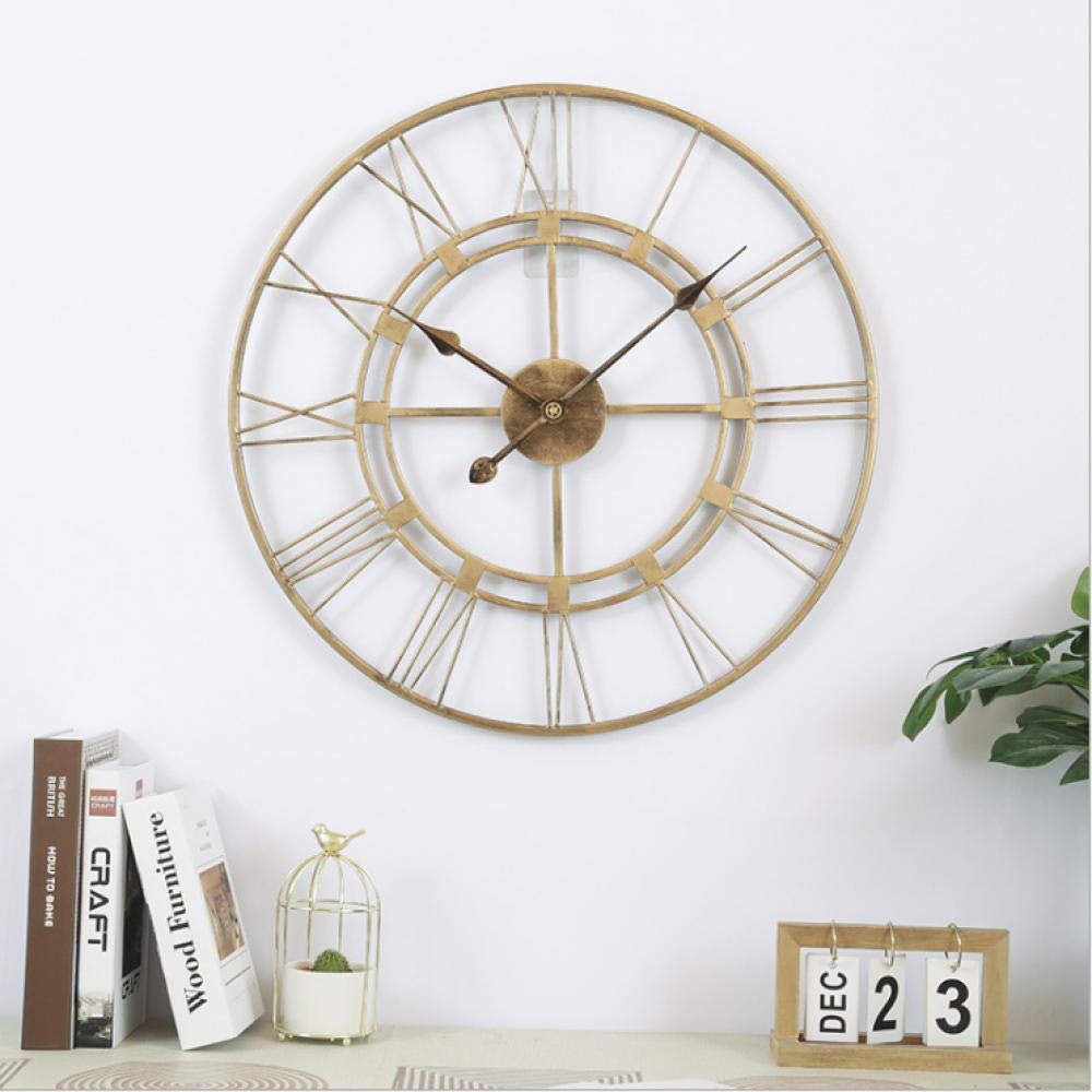 Nowe duże cyfry rzymskie olbrzymi metal duży zewnętrzny ogród zegar ścienny vintage żelazny zegar ścienny - 16 cali / 40 cm