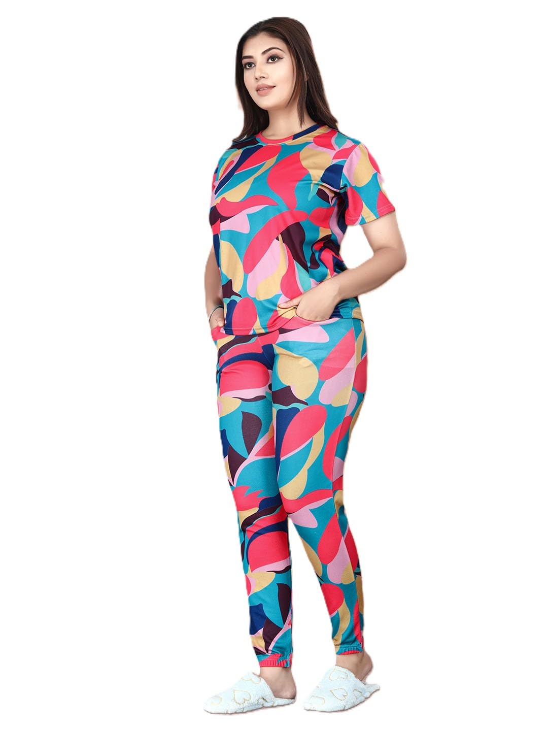 Women's Printed Co-Ord Set/Co ord Set for Women Stylish, / Top and Trouser Pant Set-image-46