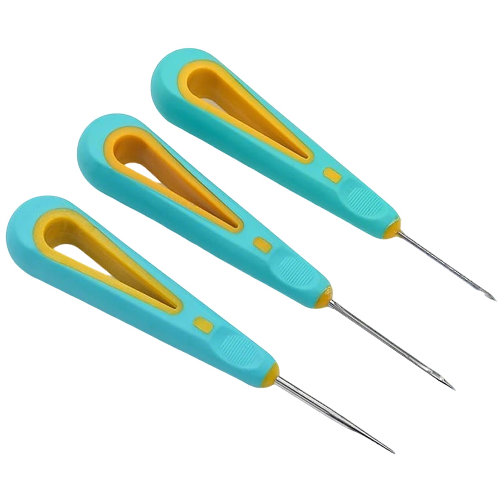 KinetiCore 3 Pcs Candle Wick Punch Tools, Green Cone Hand Drill Punch Needles, Mould-Friendly Hole Puncher for DIY Candle Making, Silicone Mould Crafting