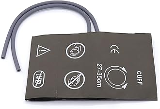 NIBP Blood Pressure PU Cuff with Bladder for Adult 27-35 cm, 35cm Double Tube Reusable Replacement Universal Blood Pressure Cuff, No BP Connector