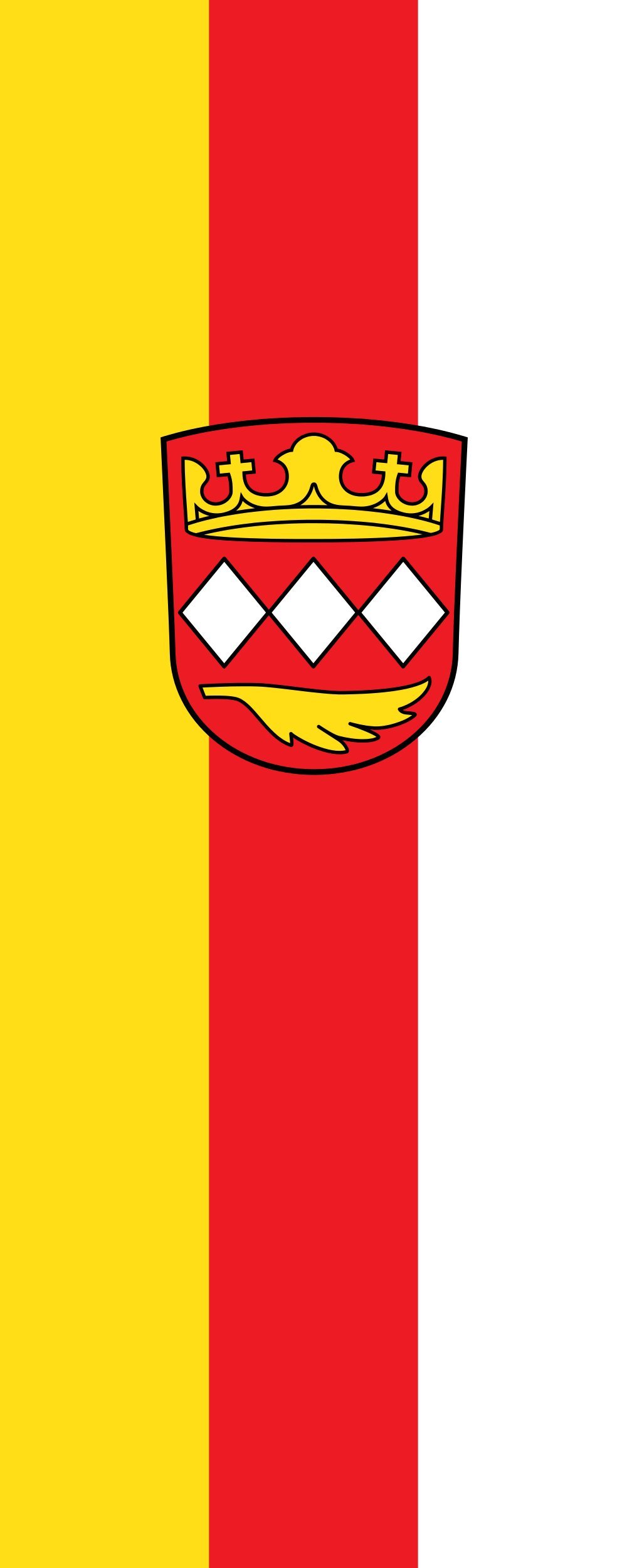 Drapeau Ehekirchen 300x120cm grand pavillon vertical portrait 3.5m²