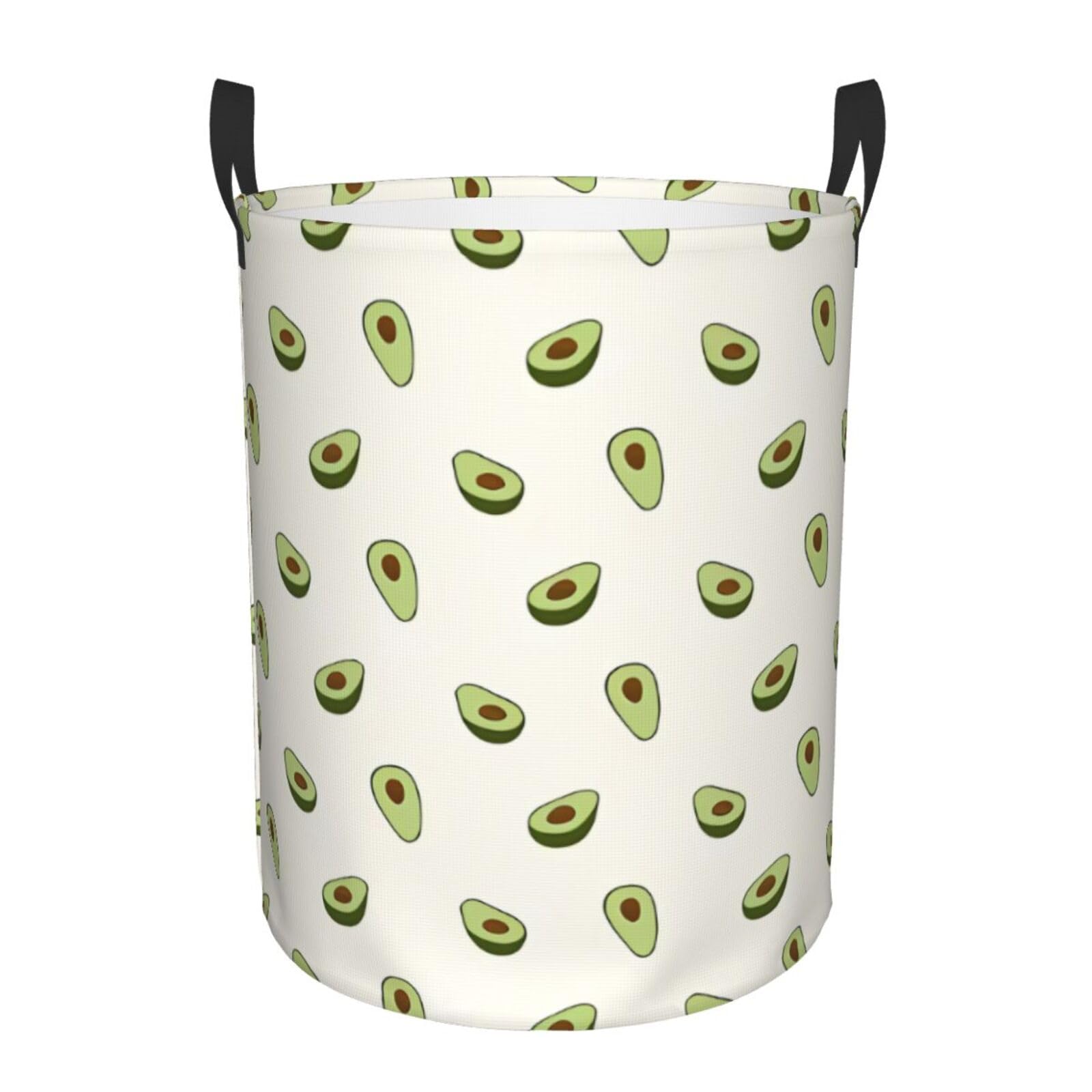 M Circular Hamper cute Avocado Print for Dirty Clothes