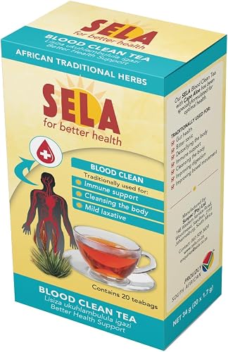 Sela Rooibos and Cape Aloe Blood Clean Natural Herbal Tea 20 Bags