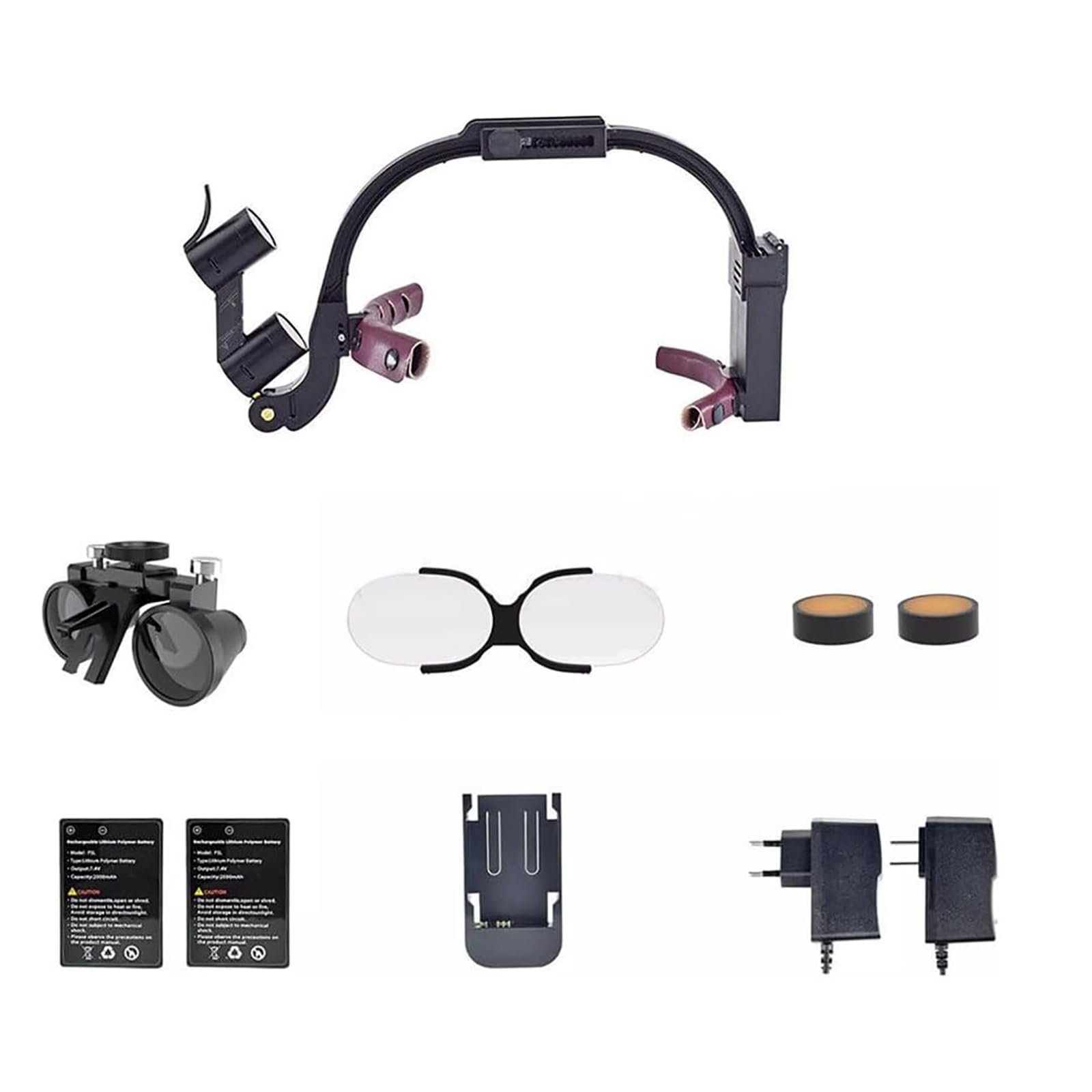 Lupa Dental 3.5X con Luz LED, Faro Quirúrgico para Dentista, Temperatura de Doble Color