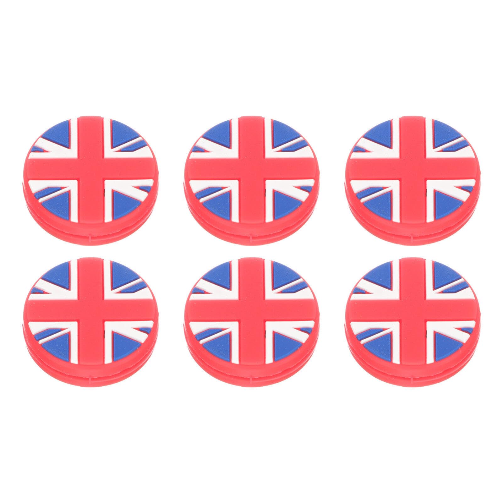 Abaodam 6pcs Silicone Tennis Racket Vibration Dampeners British Flag Tennis Racquet Absorbers Tennis Racket Strings Dampers for Tennis Players Home Decor