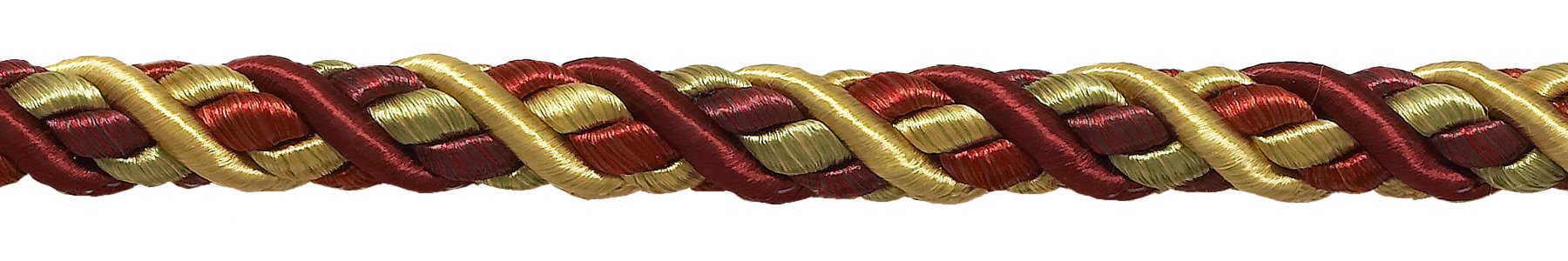 Cordón decorativo de estilo barroco en color hojas de otoño para tapicería premium de 25 metros