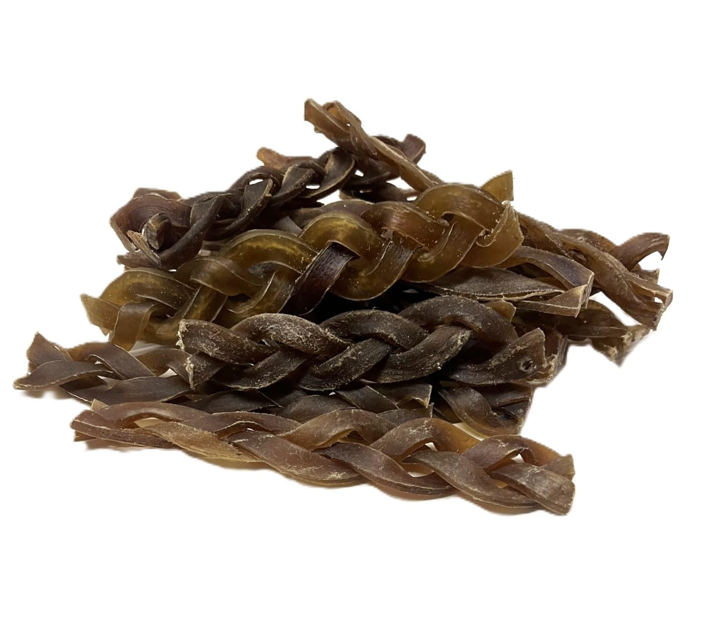 Maltbys' Stores 10x Braided Camel Skin Pieces (approx. length 5") 100% Natural Dog Treat Chews