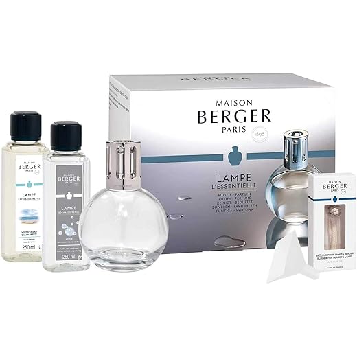 LAMPE BERGER Essentielle Ronde Duftlampen Set, Glas, Transparent, 360 ml