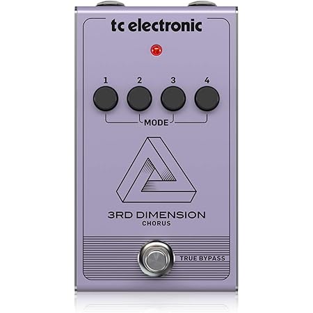 TC Electronic 3RD DIMENSION CHORUS Vintage Analog Chorus Pedal Recreation with 4-Button Effect Selection and BBD Circuitry