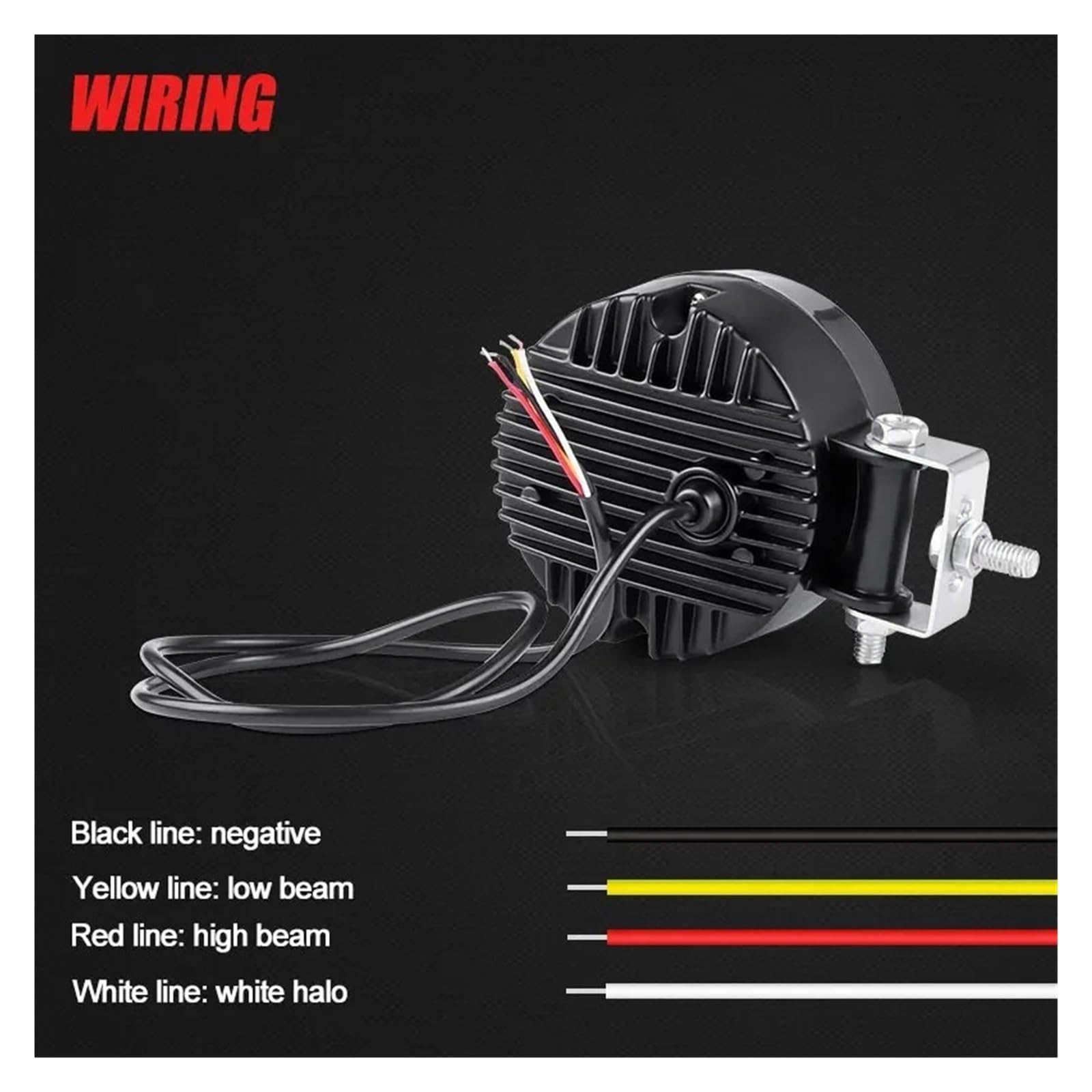 Para Coche Camión Remolque Tractor Para ATV 12V 24V 3 Pulgadas Luz Trabajo Redonda Foco LED Ojos Ángel Faro Antiniebla DRL Blanco Motocicleta Faro(2 piezas)