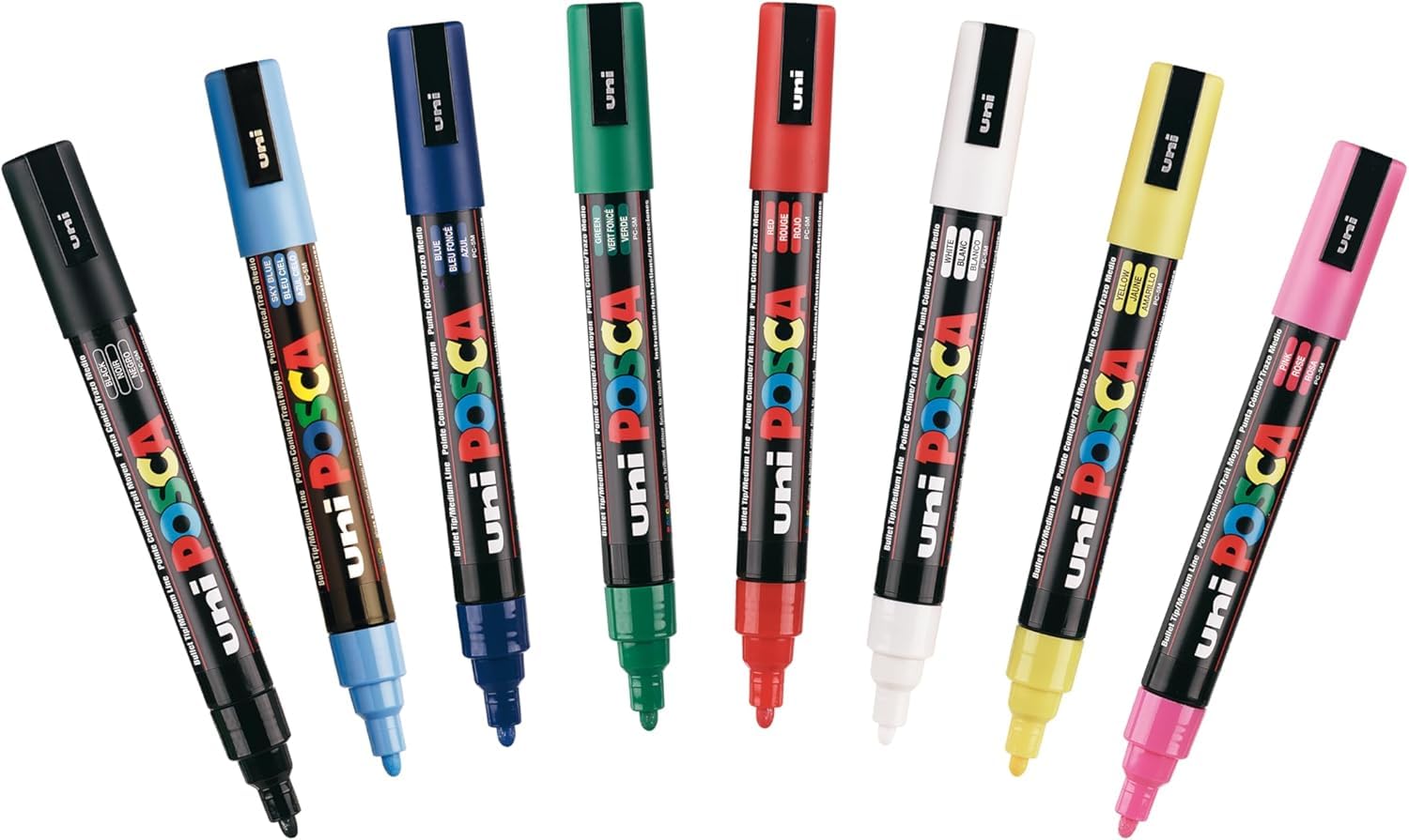 三菱鉛筆 POSCA 水性ペン 中字 8色 PC5M8C