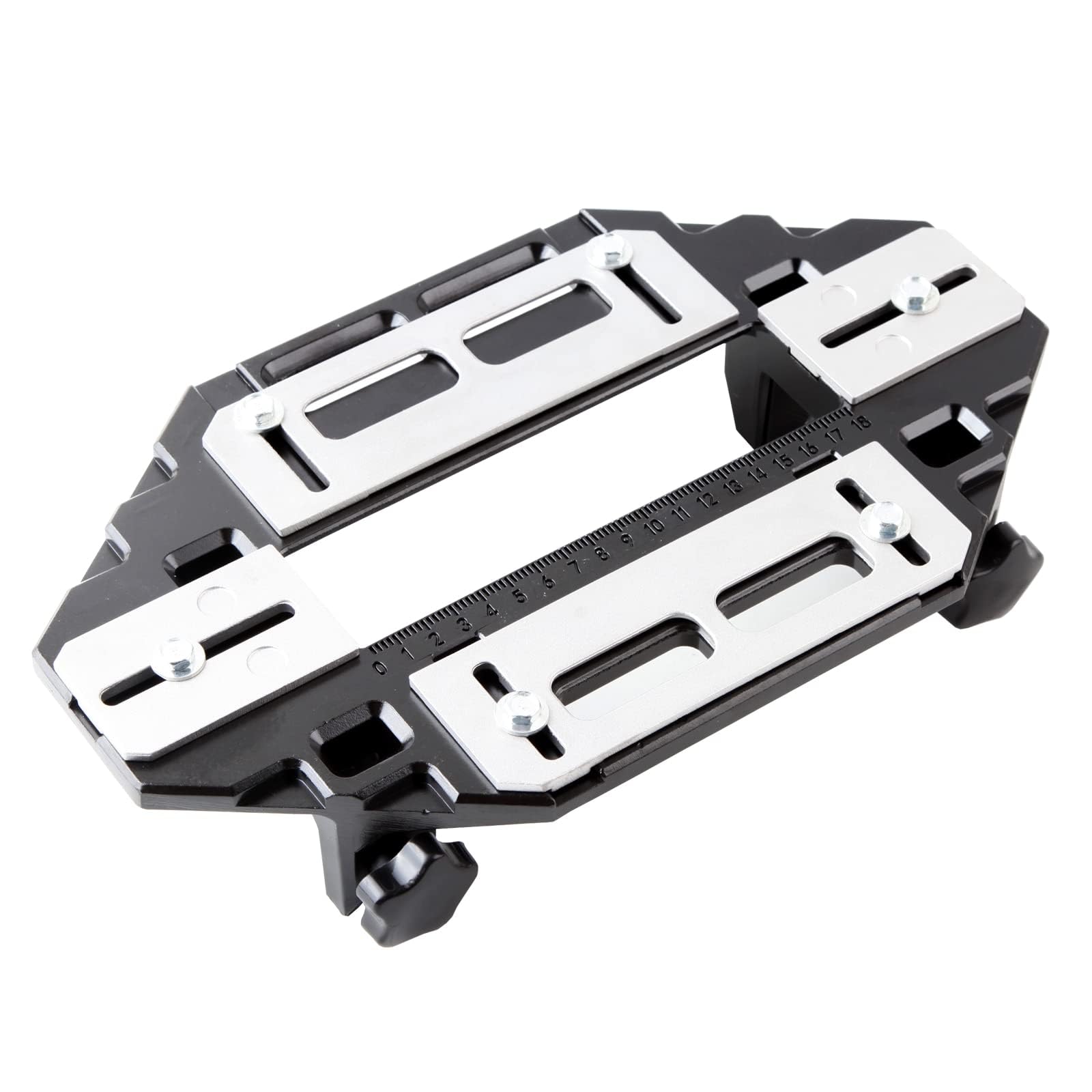 aleto Aluminum Woodworking Tools Door Hinge Jig Woodworking Hole Opener Positioning Drilling Slotter Lock Guide Plate for Door Lock Installation