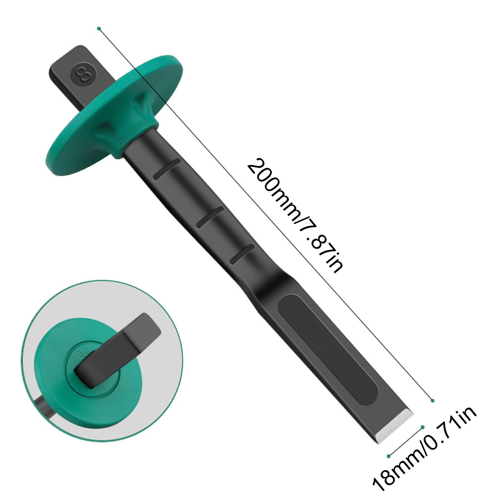 Heavy Duty Masonry Chisel - chrome vanadium alloy Carving Tool Concrete Mortar Stone Chisel|Flat maason Brick, Tile Concrete with Hand Guard for Masonry Demolishing Concret