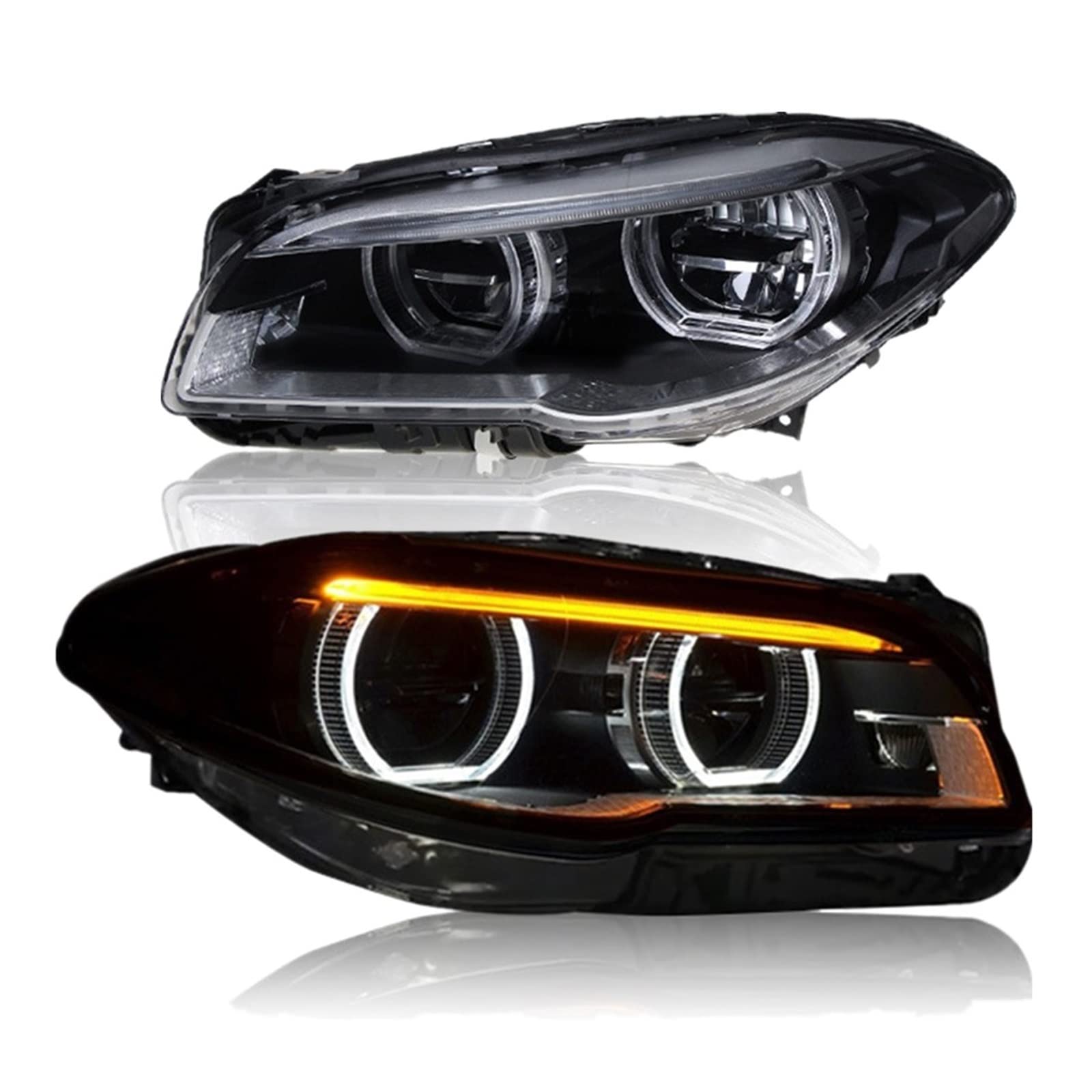 2pcs Led Front Lights LED Auto Headlight Assembly Car Accessories Compatible With BMW 5 Series F10 F18 2011-2017(11-13 Year)