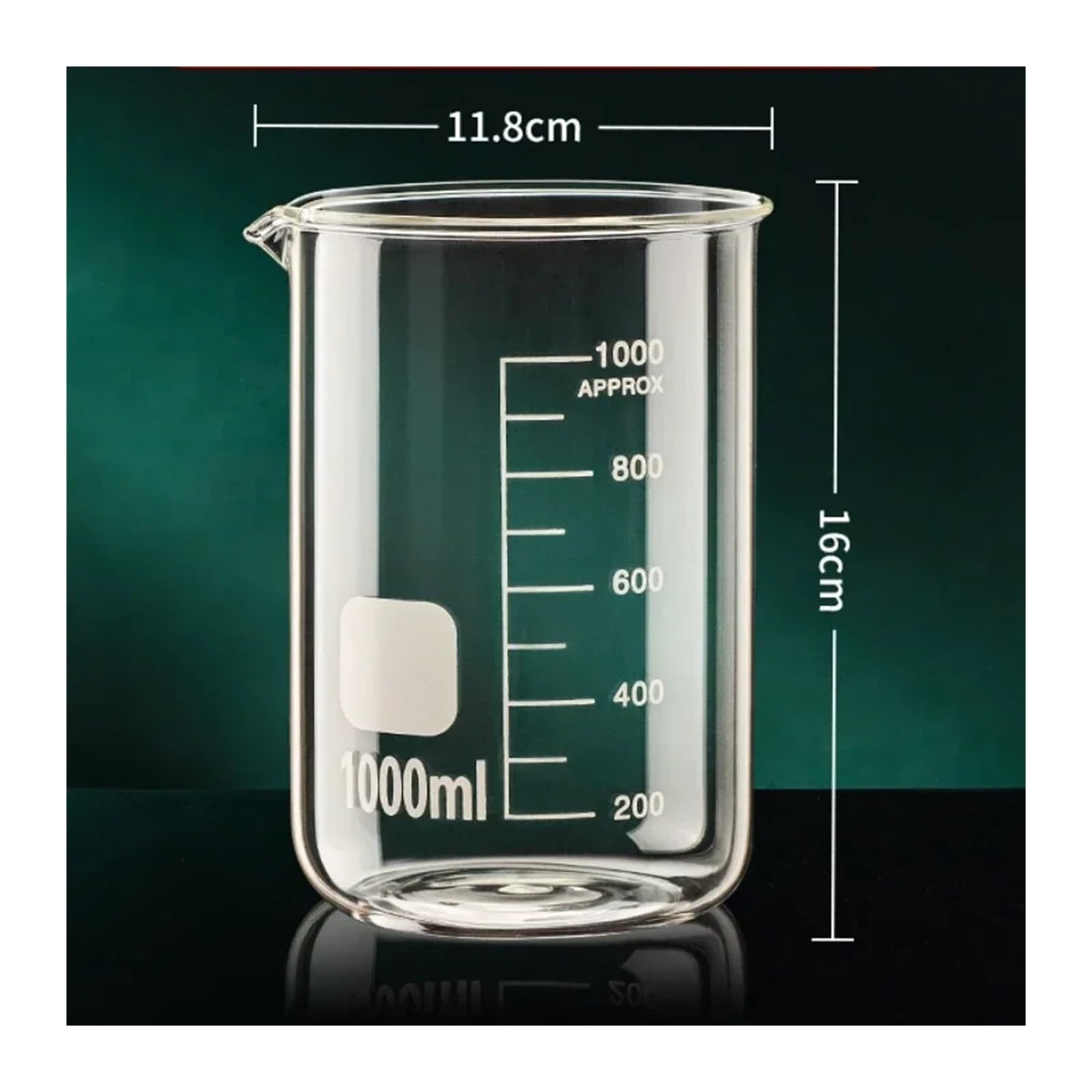 Glasmessbecher Messbecher aus hochborosilikatglas mit transparenter Skala, hitzebeständig, for Labor, Küche und Backen, 50/100/150/250/500/1000 ml(500ml)