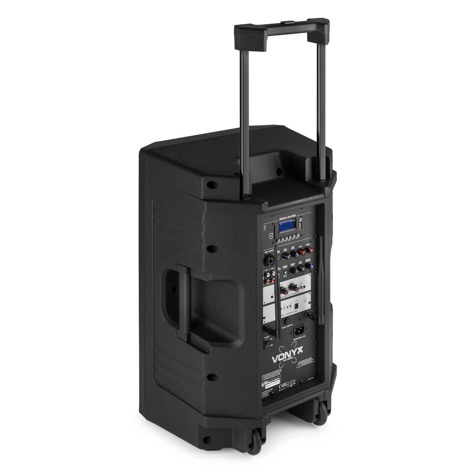 Portable speaker met Bluetooth - Vonyx VSA500-BP - met draadloze microfoon en headset microfoon - 800W