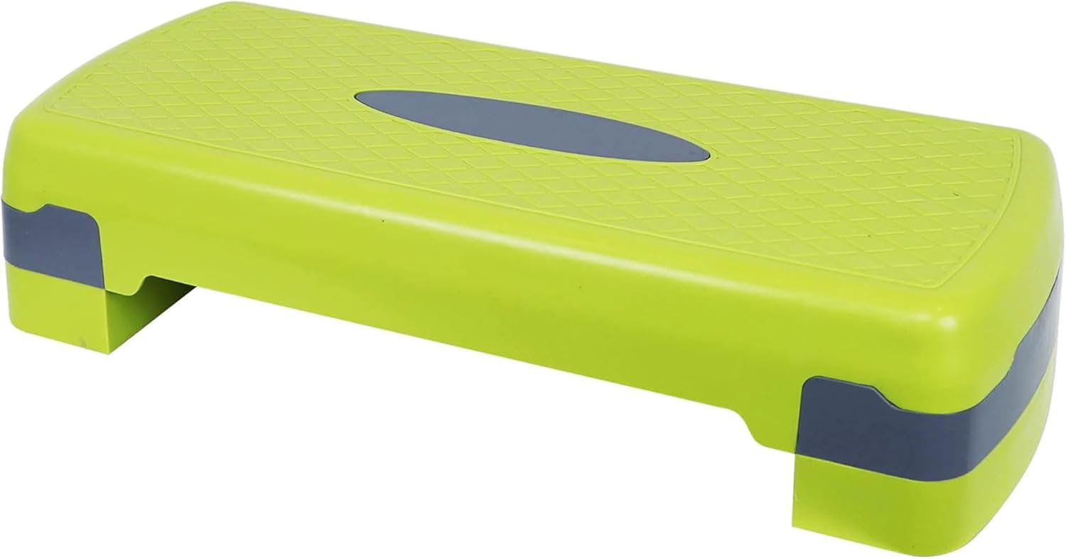 Fitvids Aerobic Step Platform Trainer with Adjustable 2-Level Risers, 400 Pound Weight Capacity – Non-Slip Exercise Stepper