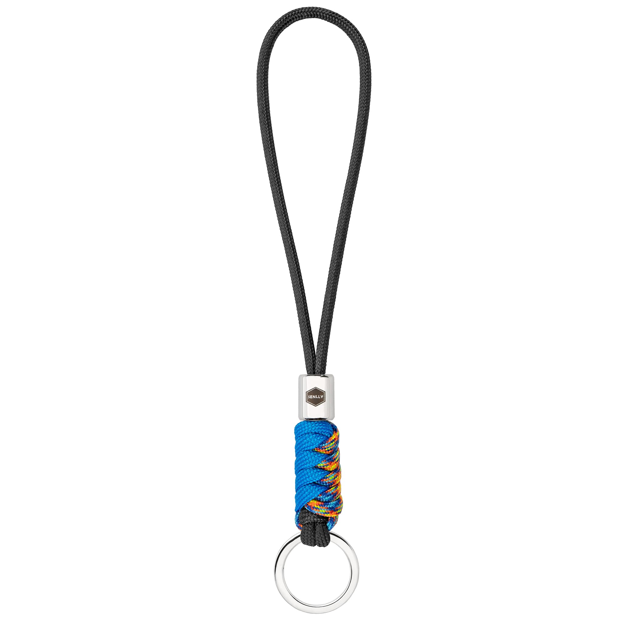SENLLY Wristlet Keychain Lanyard for Keys, Cell Phone, Wallet, Paracord Braided Design with Stainless Steel Hardware