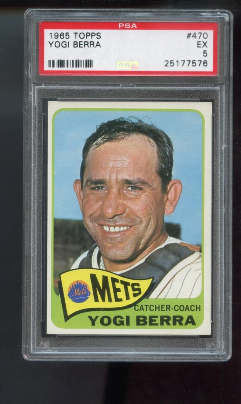 1965 Topps #470 Yogi Berra PSA 5 Graded Baseball Card MLB New York Mets