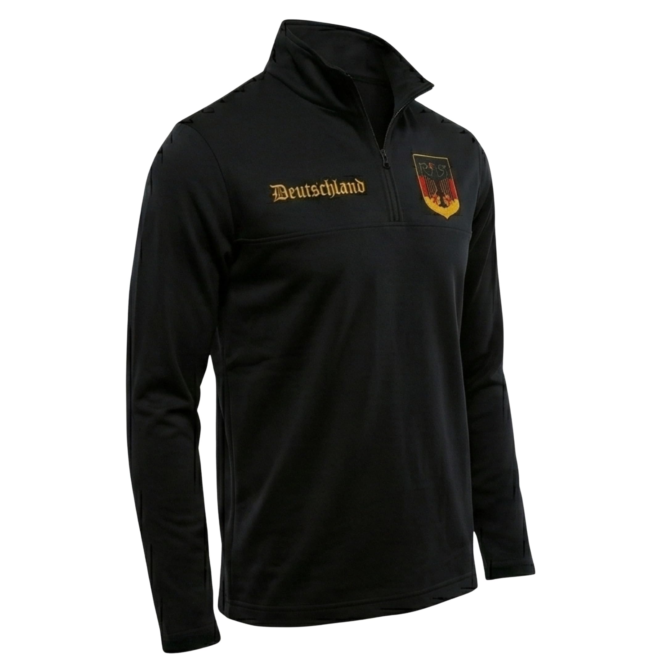 Herren Deutschland Half Zip Pullover mit Stehkragen – Sport & Freizeit Sweatshirt aus 100% Polyester