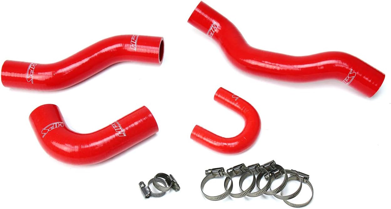 HPS 57-1477-RED Red Silicone Radiator Hose Kit Coolant