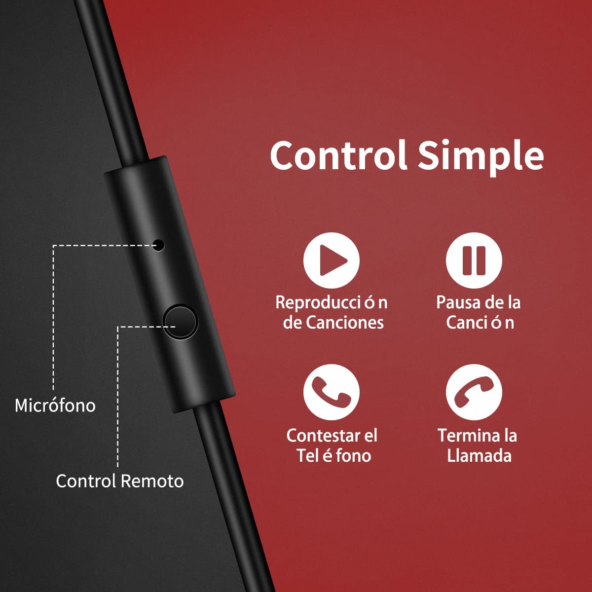 Auriculares OneOdio sobre la oreja, auriculares DJ con cable, auriculares HiFi de estudio con puerto compartido para monitor de grabación AMP de guitarra de piano e-drum (Rojo2)