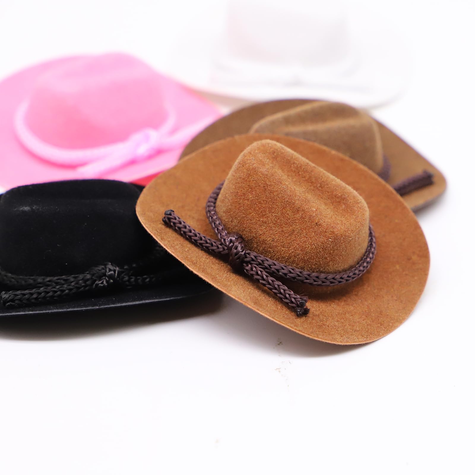 Luwecf Chapeau De Cowboy 1:6 – Accessoire Pour Poupée 12 Pouces, En Tissu Floqué, Brun