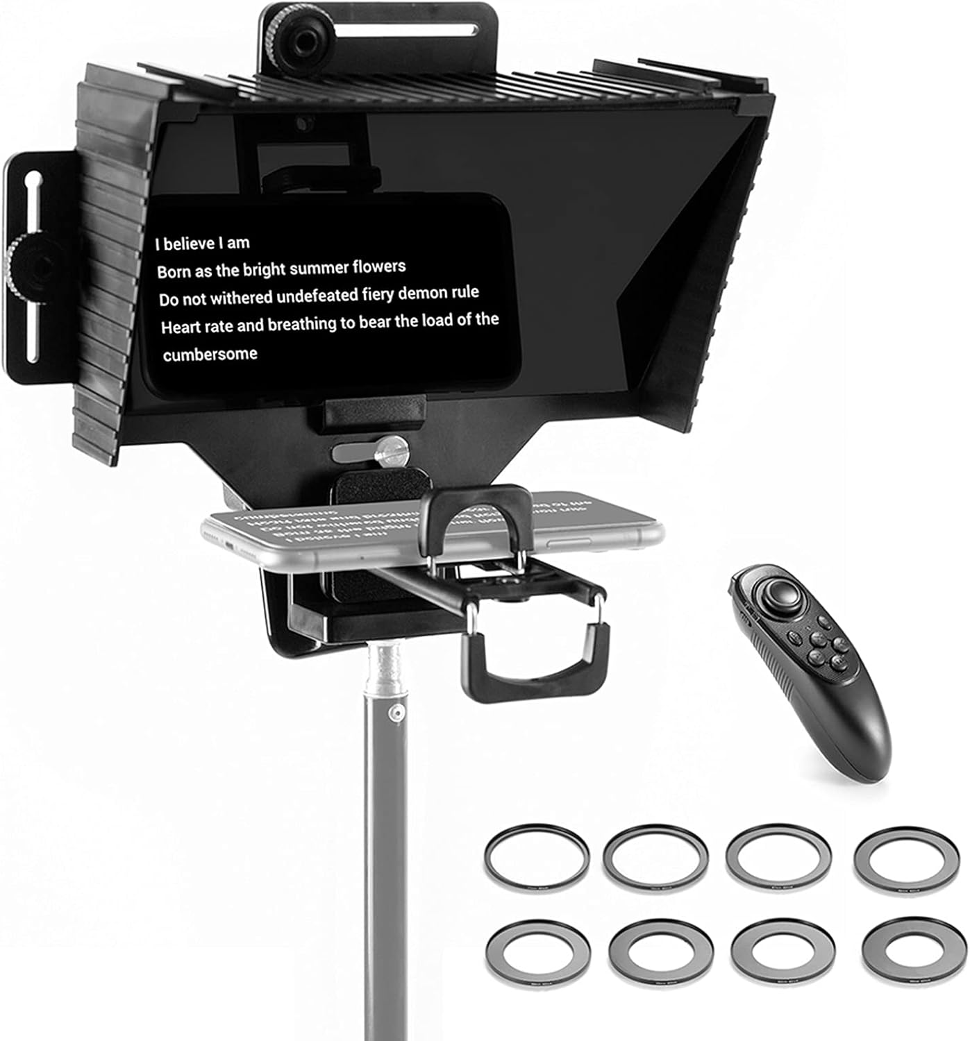 AMBITFUL Teleprompter Prompter Interview Speech for Phone and DSLR Recording Tablet