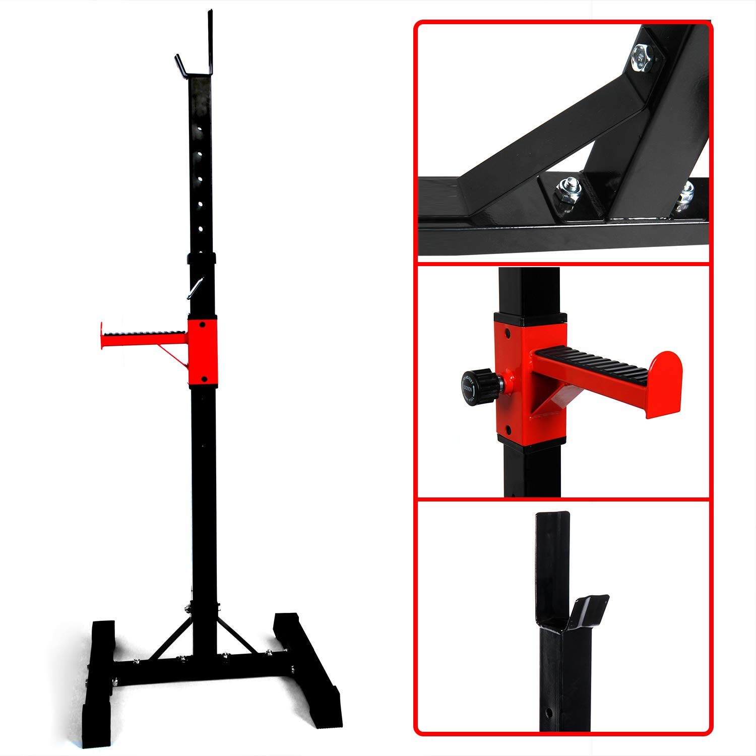 CCLIFE Squat Rack Verstellbare Kniebeugenständer Langhantelablage Höhenverstellbarer Multi-Funktions Barbell Rack bis 150 kg für Sportstudio Zuhause