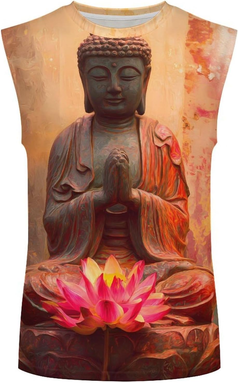 Buddha Meditation with Lotuss Men's Sleeveless Shirt Small