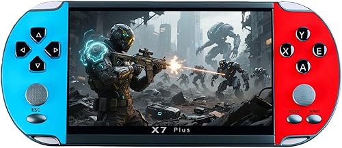 Consola de juegos retro con pantalla IPS HD de 5.5 pulgadas para niños y adultos, más de 4000 videojuegos integrados, compatible con múltiples