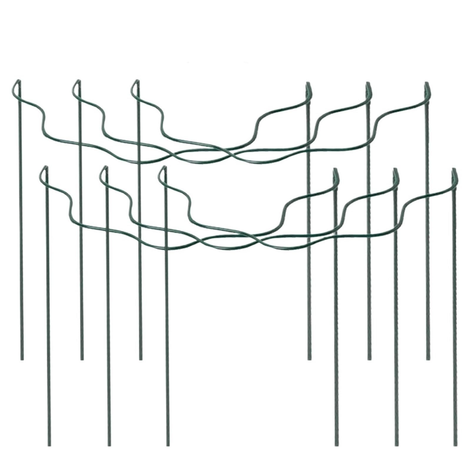Tuteur Plante Lot de 6 Supports tiges Plantes en Forme ondulée for Pot d'intérieur et d'extérieur pour Le Jardin(20X35CM)